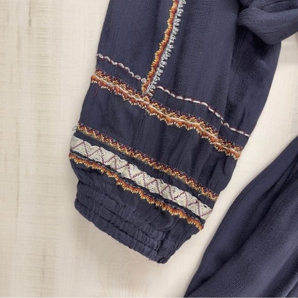 NWT $148 FREE PEOPLE Delilah midnight long sleeve boho mini dress XS - Picture 6 of 9